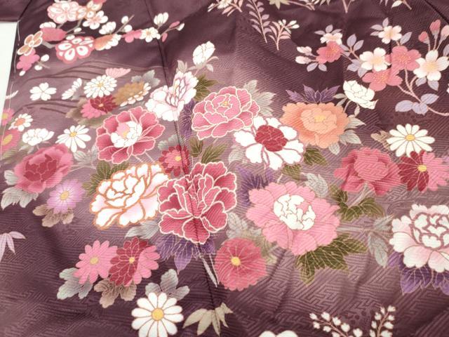 平和屋着物●H・L（アッシュエル）　HENRI-LUC CHAPUIS　訪問着　立波草花文　暈し染め　洗える着物　未使用　AAAW2670cs 平和屋着物○H・L（アッシュエル） HENRI-LUC CHAPUIS 訪問着 立波草花文