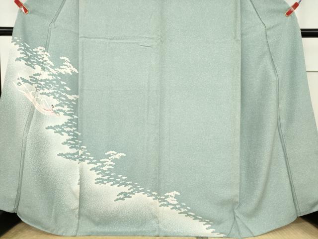 平和屋着物○訪問着 天女 たたき染め 正絹 逸品 AAAW3775ma