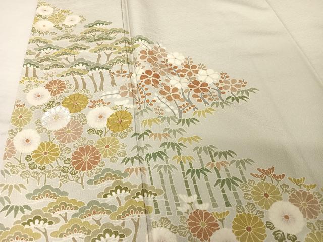 平和屋着物●西陣　じゅらく謹製　訪問着　聚蚕紬　刺繍　抽象文様　正絹　逸品　DAAS2458tw 平和屋着物○西陣 じゅらく謹製 訪問着 聚蚕紬 刺繍 抽象文様 正絹