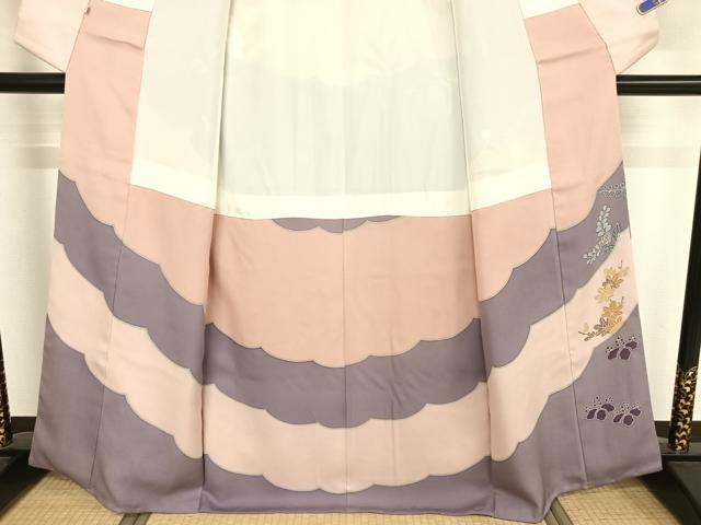 平和屋着物○創業460年・千總 訪問着 駒刺繍 草花文 金彩 