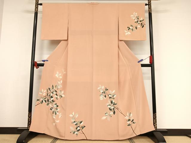 平和屋着物●訪問着　友禅　枝花文　正絹　逸品　AAAW4015np