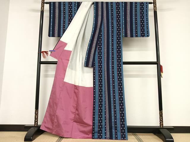 平和屋着物○上質な紬 間道 胴抜き仕立て 正絹 逸品 AAAZ2427ph