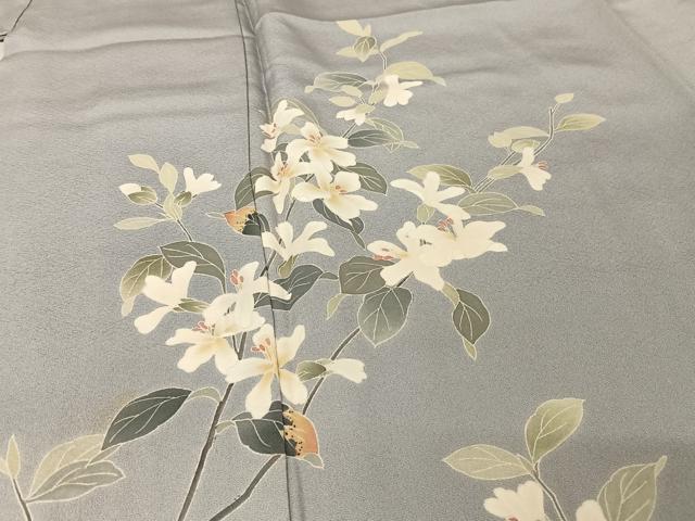 平和屋着物○本加賀友禅作家 南 克治 訪問着 枝花文 正絹