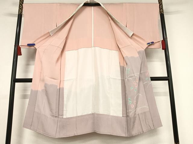 平和屋着物○長襦袢 無双仕立て 半衿刺繍 舞花文 正絹 逸品 AAAW4038np