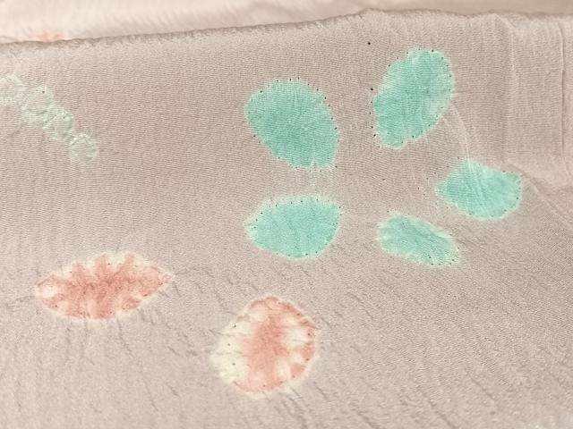 平和屋着物○長襦袢 無双仕立て 半衿刺繍 舞花文 正絹 逸品 AAAW4038np