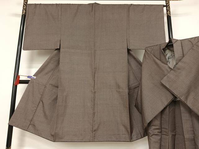 平和屋着物●男性　本場大島紬　アンサンブル　100亀甲　総詰め　正絹　逸品　AAAW4039np