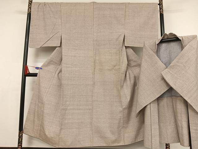 平和屋着物●男性　本場結城紬　重要無形文化財　アンサンブル　100亀甲　総詰め　正絹　逸品　AAAW4044np