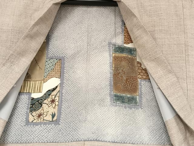 平和屋着物○男性 本場結城紬 重要無形文化財 アンサンブル 100亀甲 総詰め