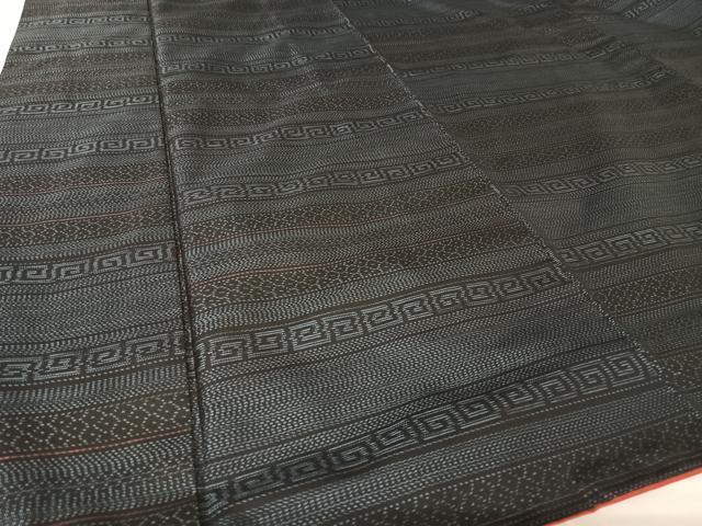 平和屋着物○本場大島紬 縞 正絹 逸品 AAAW4068np