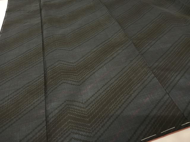 平和屋着物○本場大島紬 一元7マルキ 変わり縞 正絹 逸品 AAAW4071np