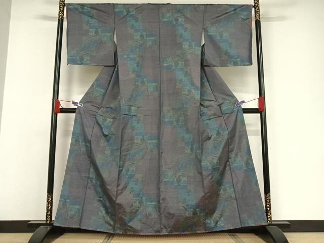 平和屋着物●本場大島紬　一元7マルキ　色紙文　正絹　逸品　未使用　AAAY9970np 平和屋着物○本場大島紬 一元7マルキ 色紙文 正絹 逸品 未使用 AAAY9970np