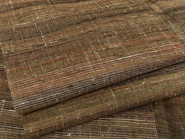 平和屋着物●上質な紬　縞　正絹　逸品　AAAW4090np