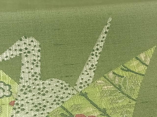 平和屋着物○京の名門・菱屋六右ェ門 紬 折り鶴 正絹 逸品