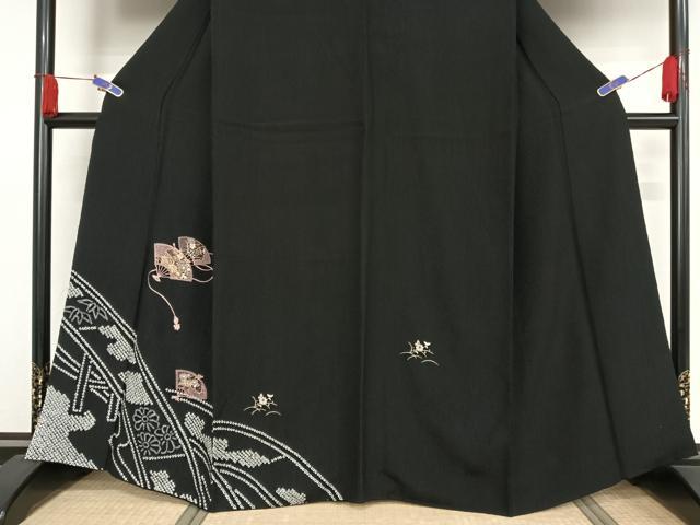 平和屋着物□訪問着 中国三大刺繍 汕頭刺繍 スワトウ刺繍 雪輪枝