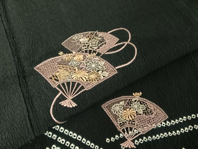 平和屋着物○訪問着 中国三大刺繍 スワトウ刺繍 汕頭刺繍 草花文