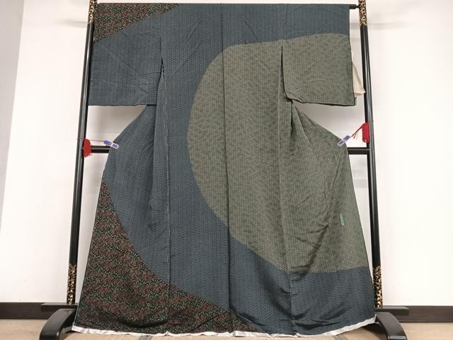 平和屋着物●重要無形文化財・伊勢手彫型本染・細合俊男　訪問着　鳳凰花唐草　仮絵羽　上代38万　正絹　逸品　未使用　AAAW4105np