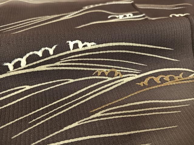 平和屋着物○高尾工芸 高尾建三 訪問着 紬地 手描き 立波文