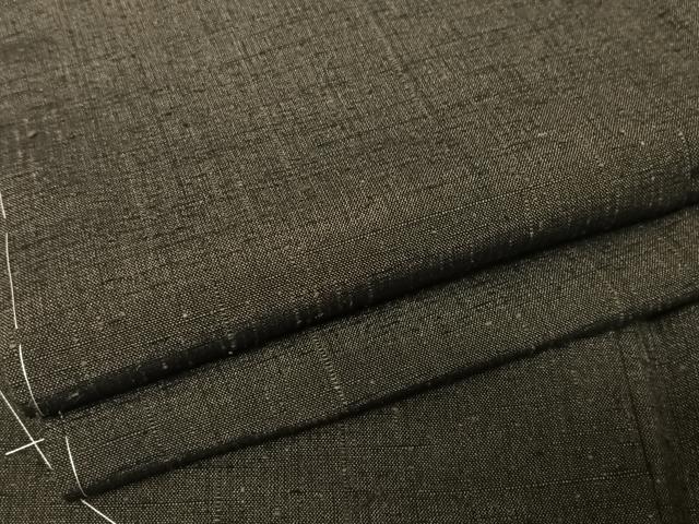 平和屋着物○男性 紬 アンサンブル 檳榔子色 正絹 逸品 未使用 AAAW4128np