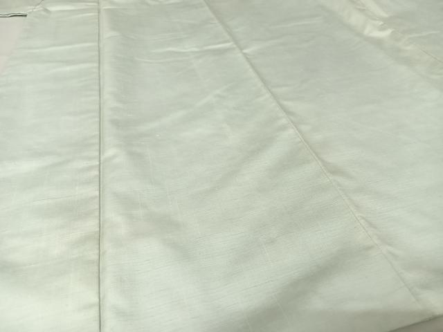 平和屋着物○能州紬 絲藝苑 上島洋山 色無地 白花色