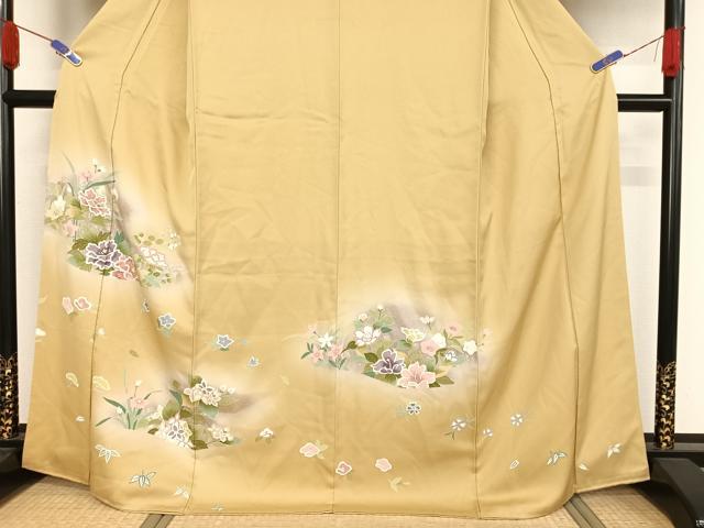 平和屋着物○訪問着 友禅 草花文 暈し染め 金銀彩 やまと誂 