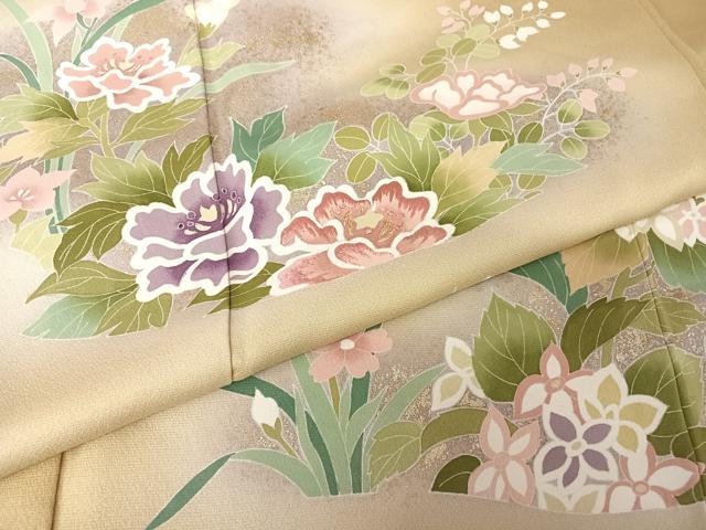 平和屋着物○訪問着 友禅 草花文 暈し染め 金銀彩 やまと誂製 正絹  