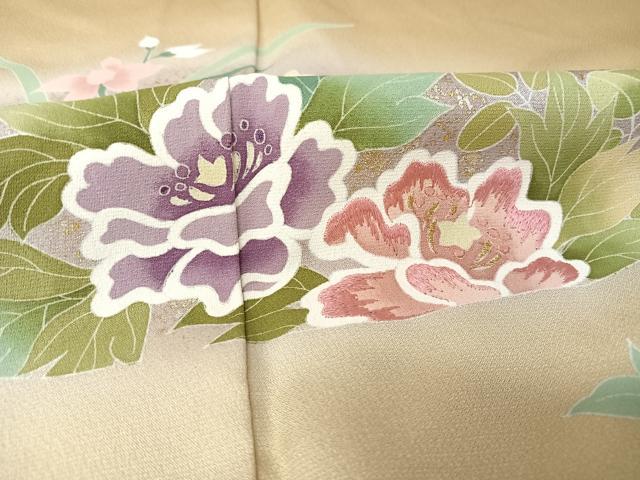 平和屋着物○訪問着 友禅 草花文 暈し染め 金銀彩 やまと誂 