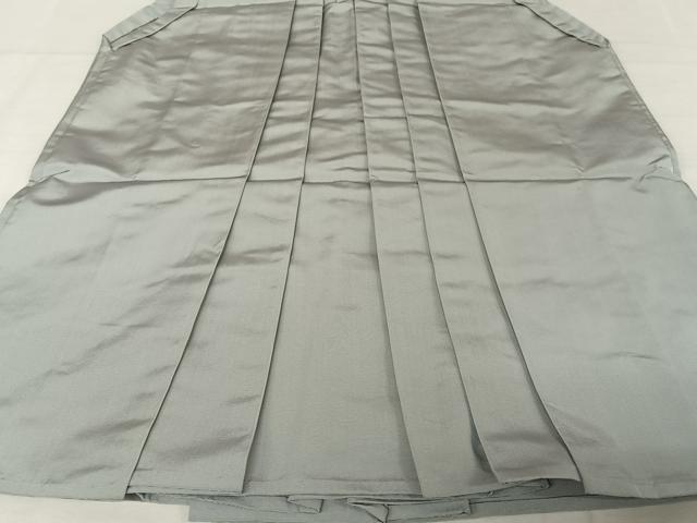 平和屋着物○男性 馬乗り袴 灰青色 正絹 逸品 AAAW4139np