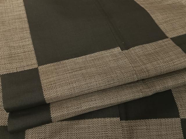 平和屋着物●本場大島紬　9マルキ　市松文様　正絹　逸品　AAAW4174np