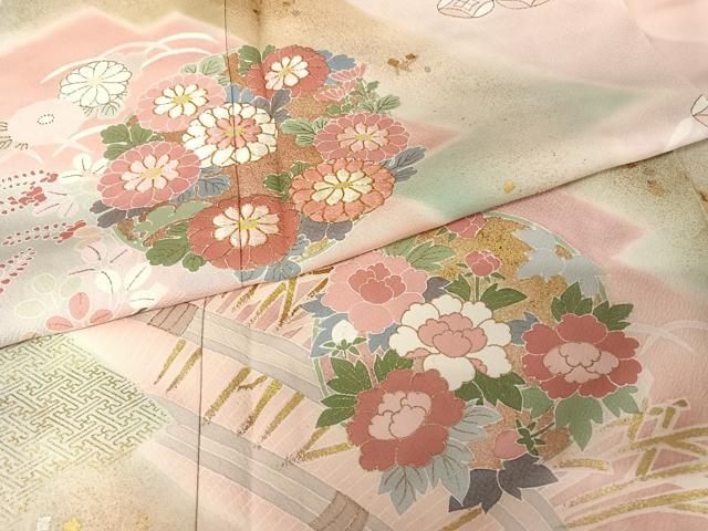 平和屋着物○つけ帯 ビロード 松竹梅 花菱文 金糸 ますいわ屋扱い 正絹