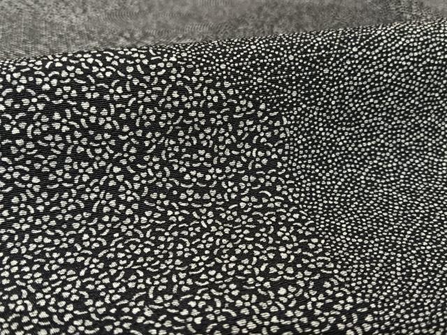 平和屋着物○江戸小紋 亀甲寄せ小紋柄 黒地 正絹 逸品 AAAW4198np