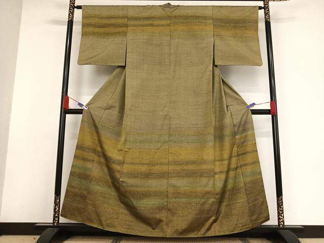 平和屋着物●紬　訪問着　作家物　霞文　正絹　逸品　AAAW4207np