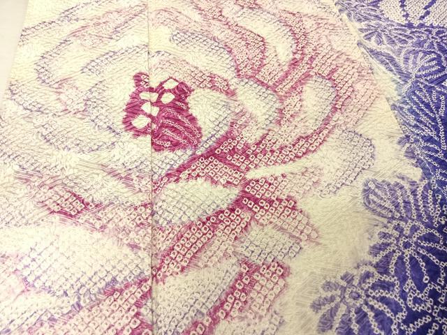 平和屋着物○豪華振袖 総絞り 草花文 正絹 逸品 AAAW4237np