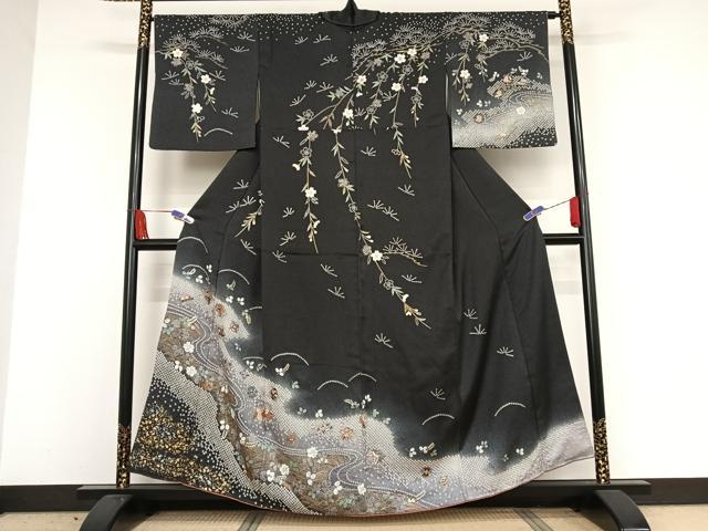 平和屋着物●訪問着　吉祥花文　暈し染め　金彩　正絹　逸品　AAAW4240np