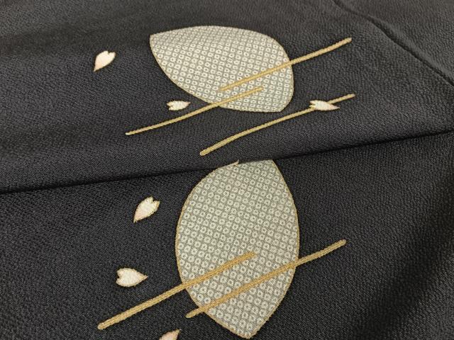 平和屋着物○上質な小紋 器文 金彩 鬼しぼ縮緬 正絹 逸品 DAAV4859ud