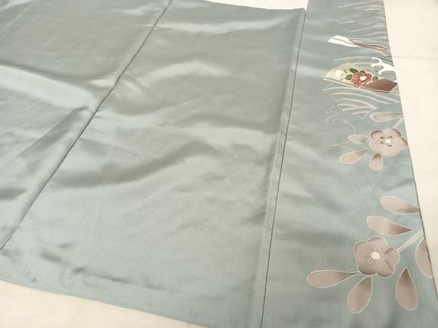 平和屋着物○訪問着 駒刺繍 流水色紙花文 金糸 金彩 正絹 逸品