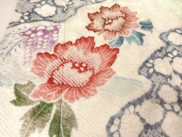 平和屋着物○名門 藤娘きぬたや・総絞り 振袖 流水草花文