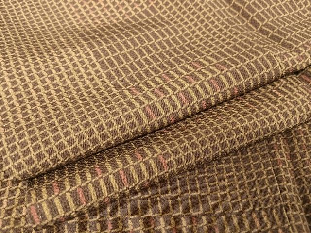 平和屋着物●上質な小紋　格子　正絹　逸品　AAAW4269np