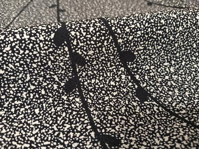 平和屋着物○中西進 訪問着 芽柳 たたき染め 黒地 正絹 逸品 未