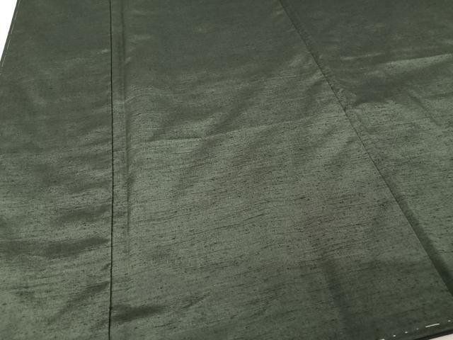 平和屋着物○男性 紬 色無地 錆鉄納戸色 正絹 逸品 未使用