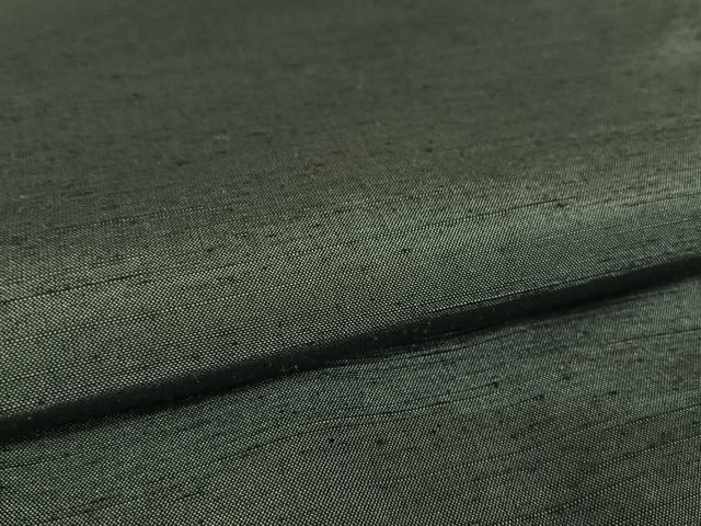 平和屋着物○男性 紬 色無地 錆鉄納戸色 正絹 逸品 未使用