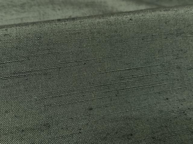 平和屋着物○男性 紬 色無地 錆鉄納戸色 正絹 逸品 未使用