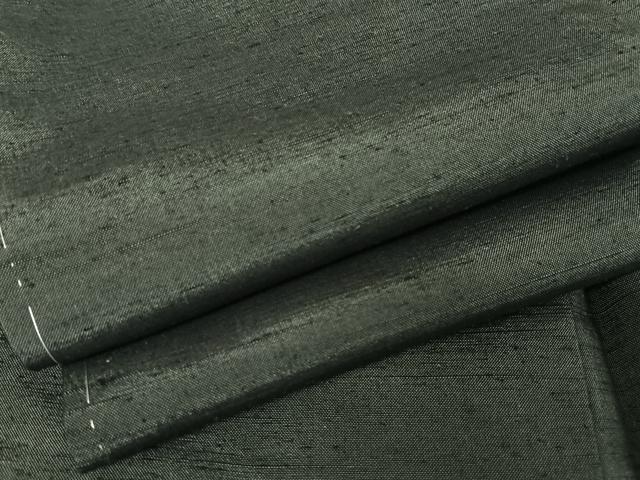 平和屋着物○男性 紬 色無地 錆鉄納戸色 正絹 逸品 未使用