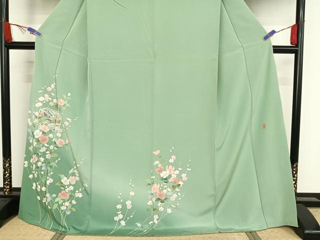 平和屋着物○訪問着 枝椿文 正絹 逸品 AAAW8113ma