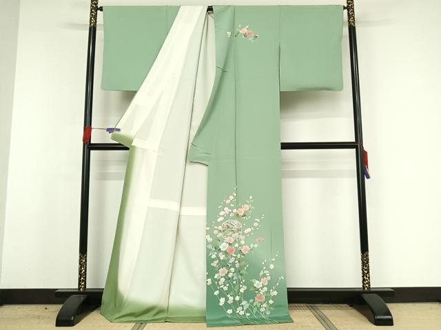 平和屋着物○訪問着 枝椿文 正絹 逸品 AAAW8113ma