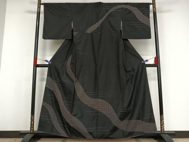 纏 まとい 織 甚平 ジンベイ キングサイズ 4L ブラック 綿100％ 耐久性