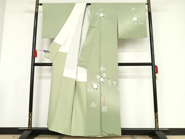 平和屋着物●訪問着　絞り　型染め　花鳥文　金彩　正絹　逸品　AAAZ1801ph 平和屋着物○訪問着 絞り 型染め 花鳥文 金彩 正絹 逸品 AAAZ1801ph 平和