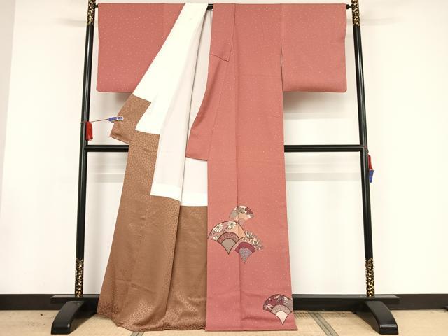 平和屋着物○上質な色無地 胴抜き仕立て 丁子色 正絹 逸品 DAAV5222az