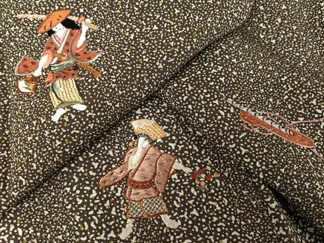 平和屋着物●総刺繍　訪問着　人物文　正絹　逸品　未使用　AAAW4399np