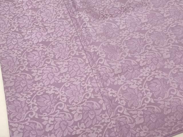 平和屋着物●銀座世きね　お召　花唐草地紋　竜胆色　正絹　逸品　未使用　AAAW5214br 平和屋着物○銀座世きね お召 花唐草地紋 竜胆色 正絹 逸品