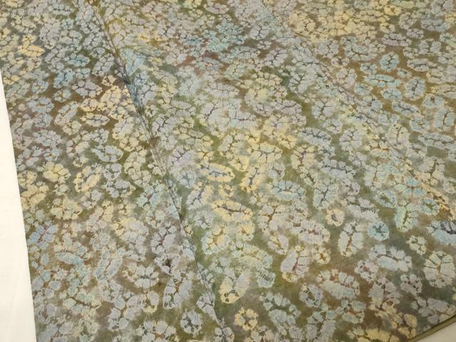 平和屋着物○菅原工房 菅原結作 漢方染紬 絞り 霞間道